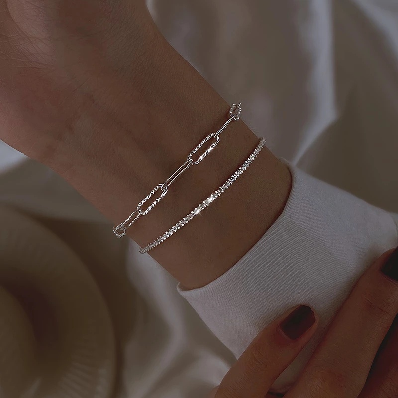 Gelang Rantai 925 Sterling Silver Gypsophila Dapat Disesuaikan Untuk Wanita