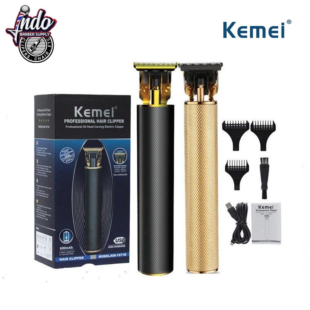 PROMO! 100% ORIGINAL Kemei Hair Clipper 1971 Pro Cordless Trimmer Alat Cukur Rambut KM-1971