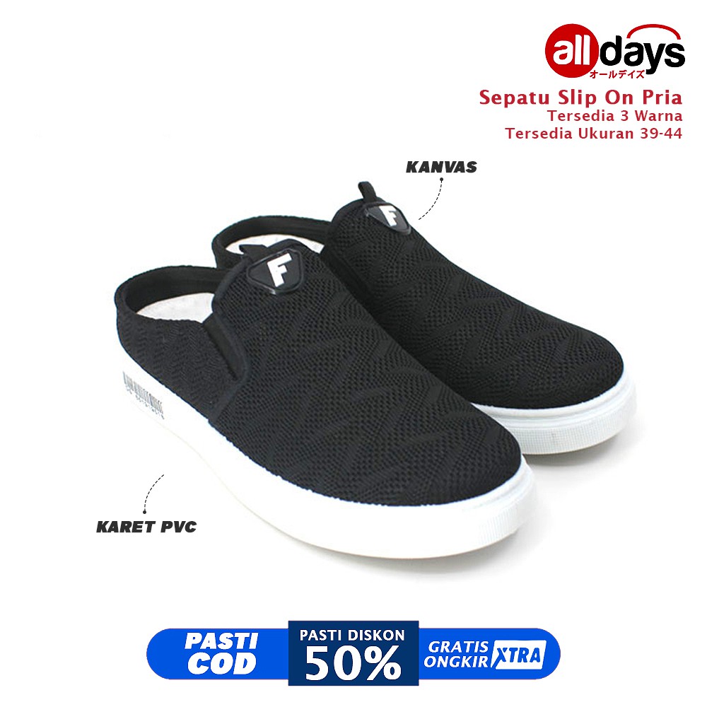 Faster Sepatu Sneakers Slip On Pria / Sepatu Casual Pria 2010-021 Size 39-44