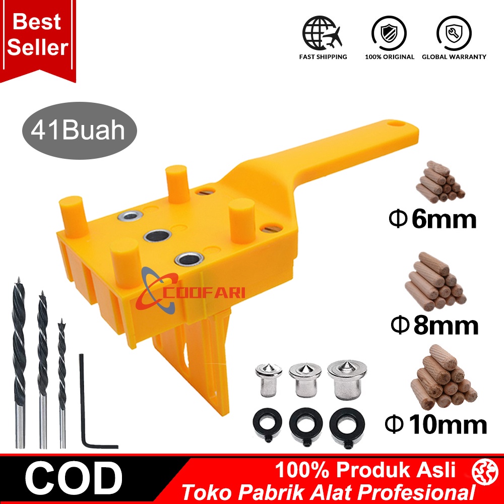 Dowelling JIG Adapter Bor Posisi Dowel Woodworking Joint