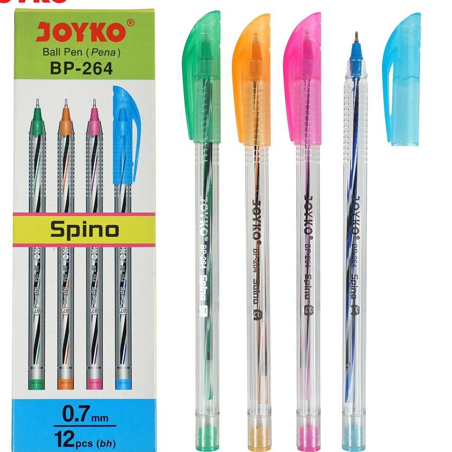 

MCS Ball Pen / Pulpen / Pena Joyko BP-264 / Spino / 1 BOX 12 PCS / 0.7 mm Ready Stock