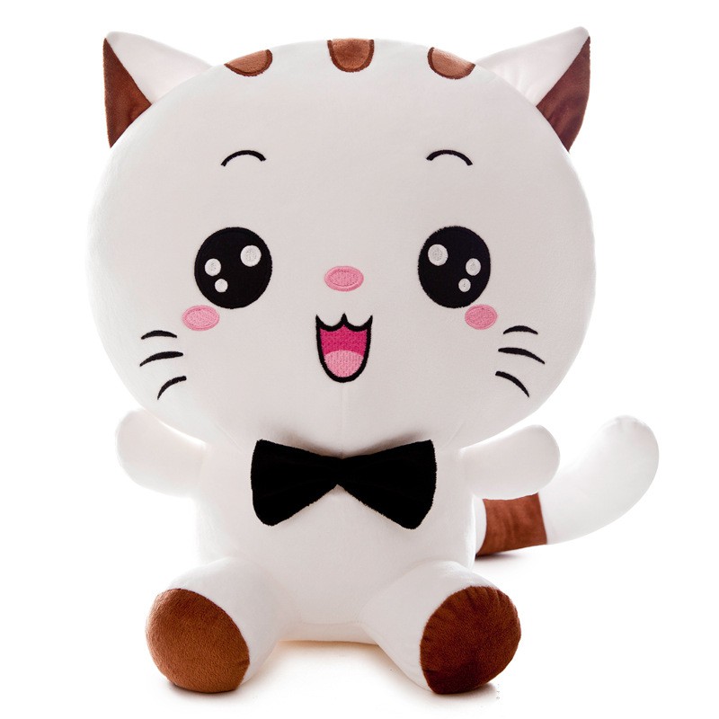 Mainan Boneka Stuffed Plush Kucing Wajah Besar 50CM 65CM Untuk Hadiah Ulang Tahun