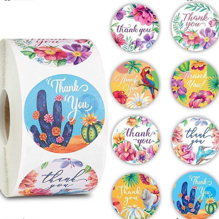 

100pcs stiker thank you