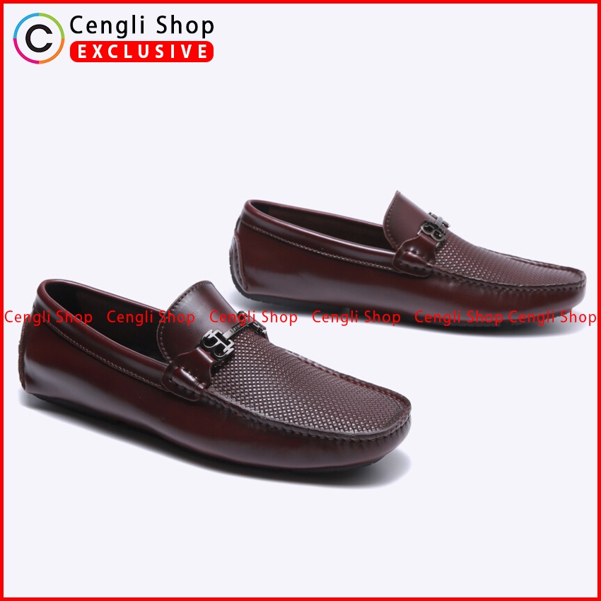 SEPATU LOAFER EVERBEST PRIA ORIGINAL PANSUS BRANDED MERAH MAROON EM09