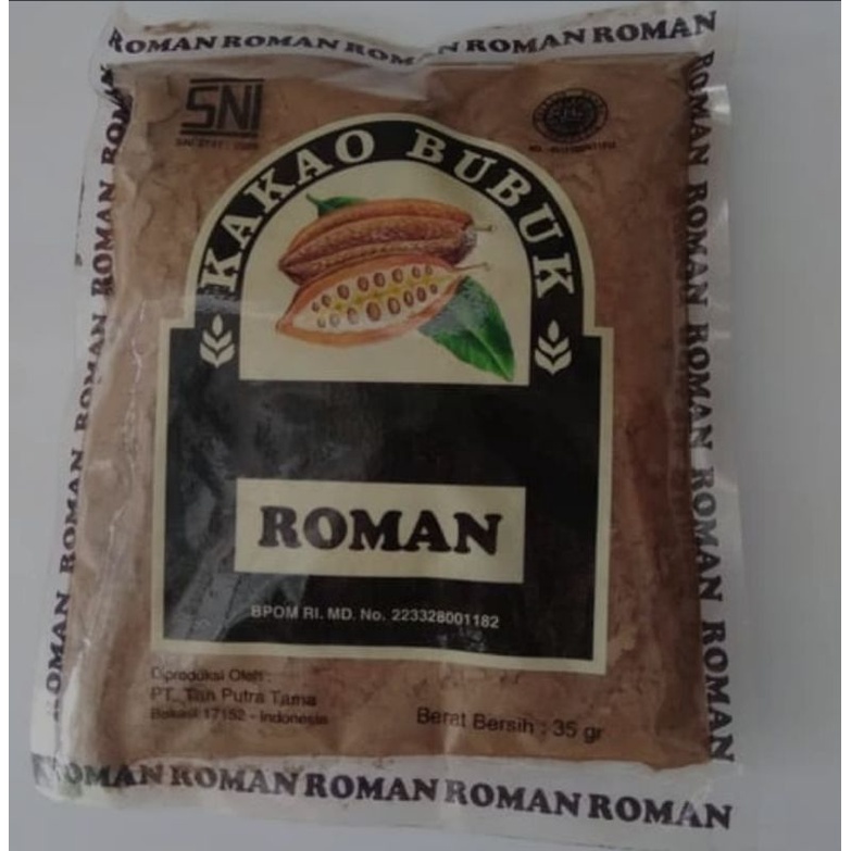 

Coklat Bubuk Roman/Cocoa Powder Roman/Kakao Bubuk Roman/Bubuk Coklat Sachet 250 Gr