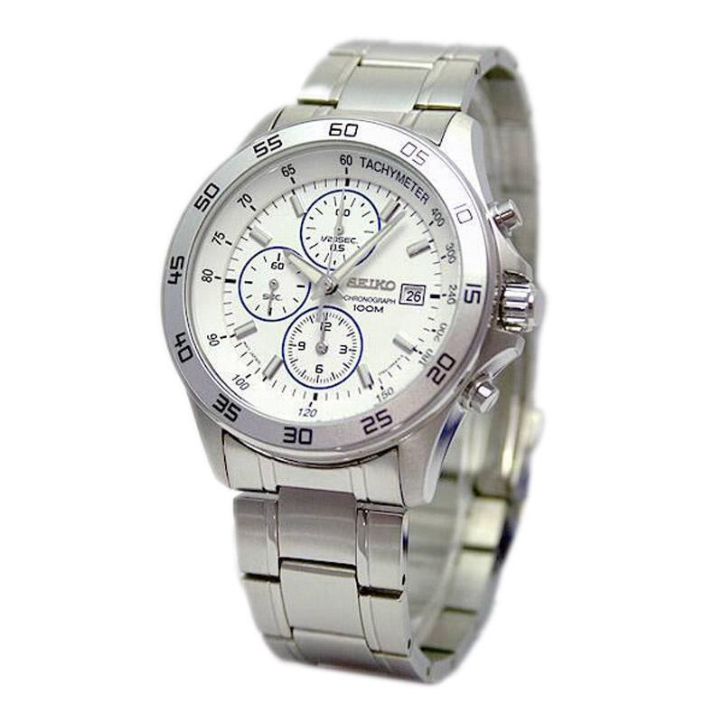 Seiko Quartz SNDA71P1 Chronograph White Dial | Jam Tangan Pria SNDA71