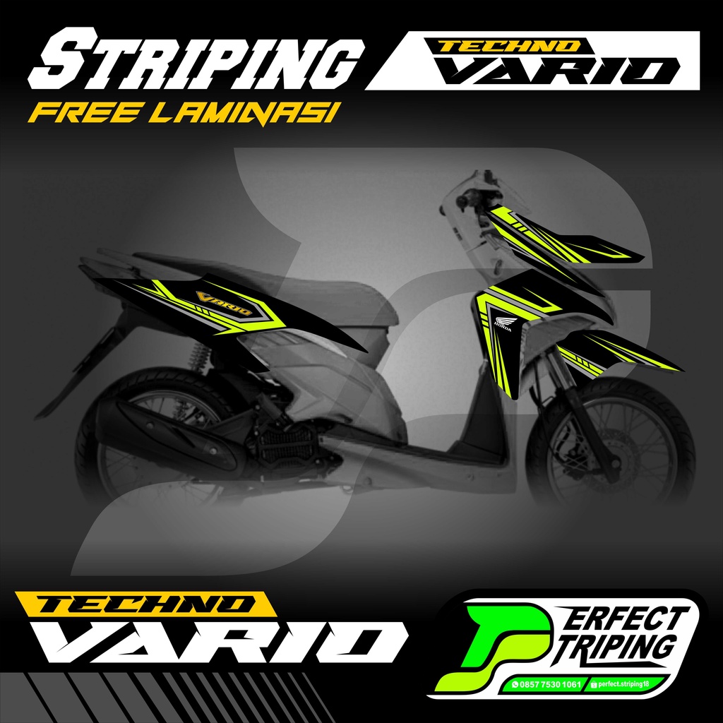 Stiker Striping Honda VARIO TECHNO 110cc KARBU 2009 - 2011
