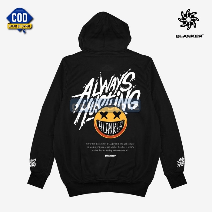 Jaket Hoodie Hudie Hody Pria Wanita Cowok Cewek Dewasa Couple Pac GF730 Hoodie Blanker Always Hustli