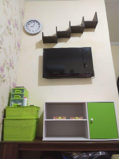 Meja rak tv  warna  hijau  uk 80 x 30 x 40 cm Shopee Indonesia