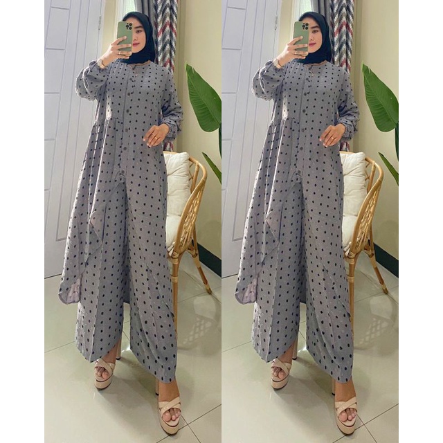 One set Krinkle polka dot rubiah