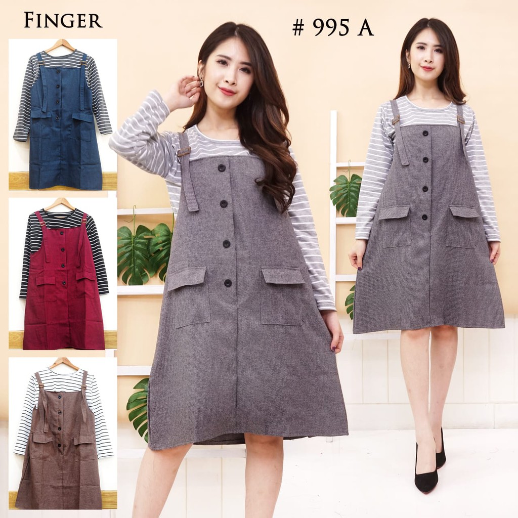 |JakartaFashion| overall codoray bukaan kancing pocket kantong polos bahan tebal korean premium