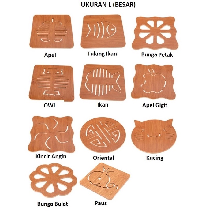 Wooden Coaster / Tatakan Dapur Piring dan Gelas