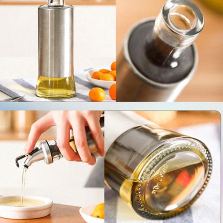 Paling Hemat One Two Cups Botol Minyak Olive Oil Stainles Steel Platted 500ml