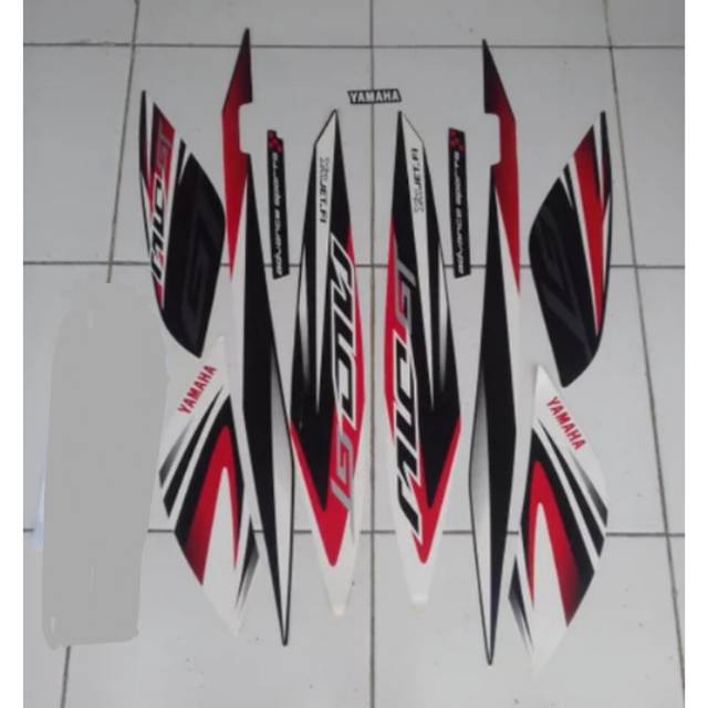 Stiker mio gt 2014 putih hitam merah