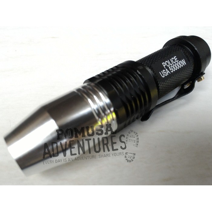 SENTER POLICE 500.000W BATU AKIK CINCIN CREE Q5 NK-ZC08 BATRE 14500