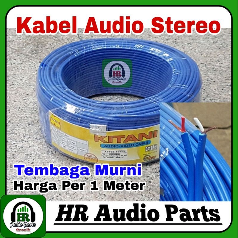 Kabel RCA Kitani 2 Jalur 2-2 Audio Video KITANI Stereo 2 Way Tembaga Murni