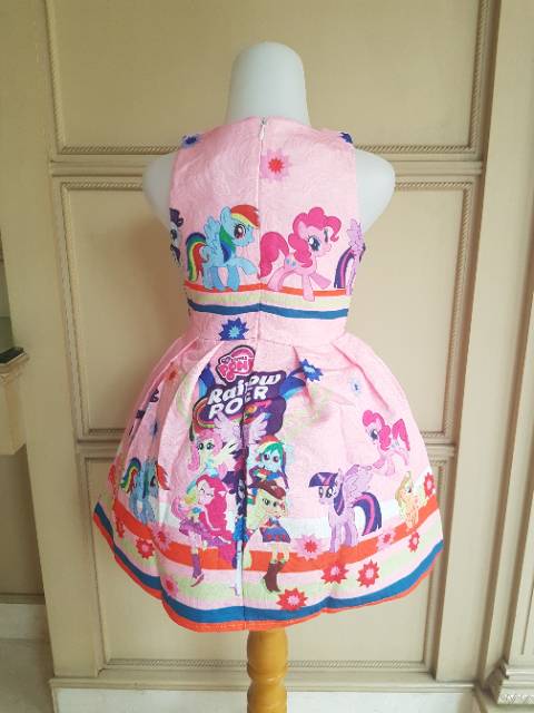 LITTLE PONY DRESS TOSCA / dress ulang tahun anak kuda poni pink putih pesta birthday lucu