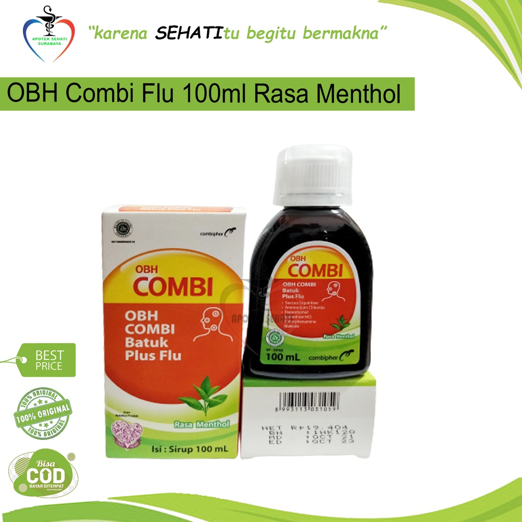 OBH COMBI PLUS 100ML SIRUP OBAT BATUK PILEK FLU DEMAM