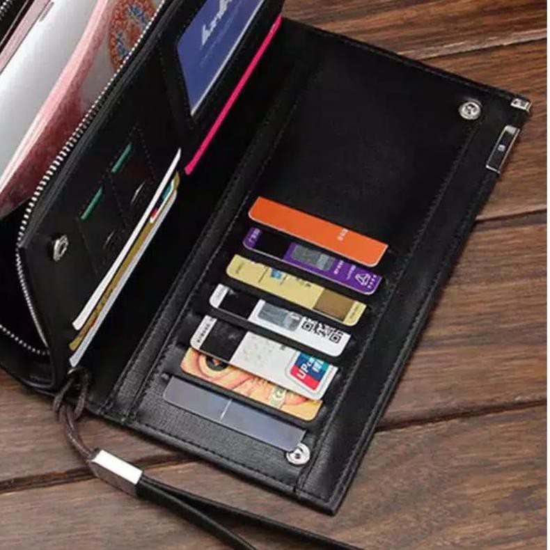 ✵ *ALIBABA1688* Dompet Panjang Pria Baellerry / Bahan Kulit / Tas Import C11 ◄
