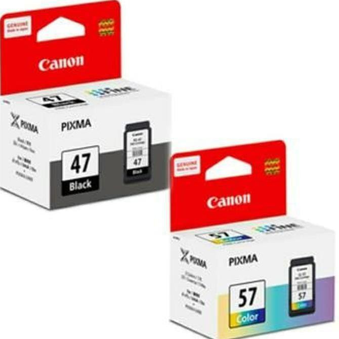 TINTA PRINTER ORIGINAL CANON PIXMA PG-47 BLACK CL-57 COLOUR E400 E410