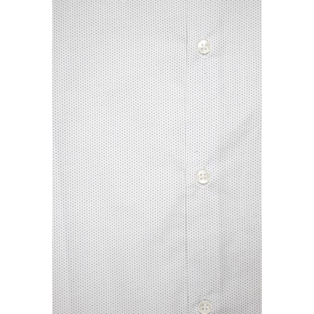 H&amp;M Kemeja Lengan Pendek Original HnM Dotted Titik Formal Putih