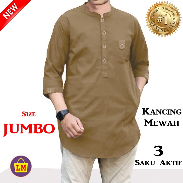 DG 10758 10762 10766 Baju Koko QURTA TRIKHAN Super Jumbo Baju Pria Muslim Terlaris Termurah-4