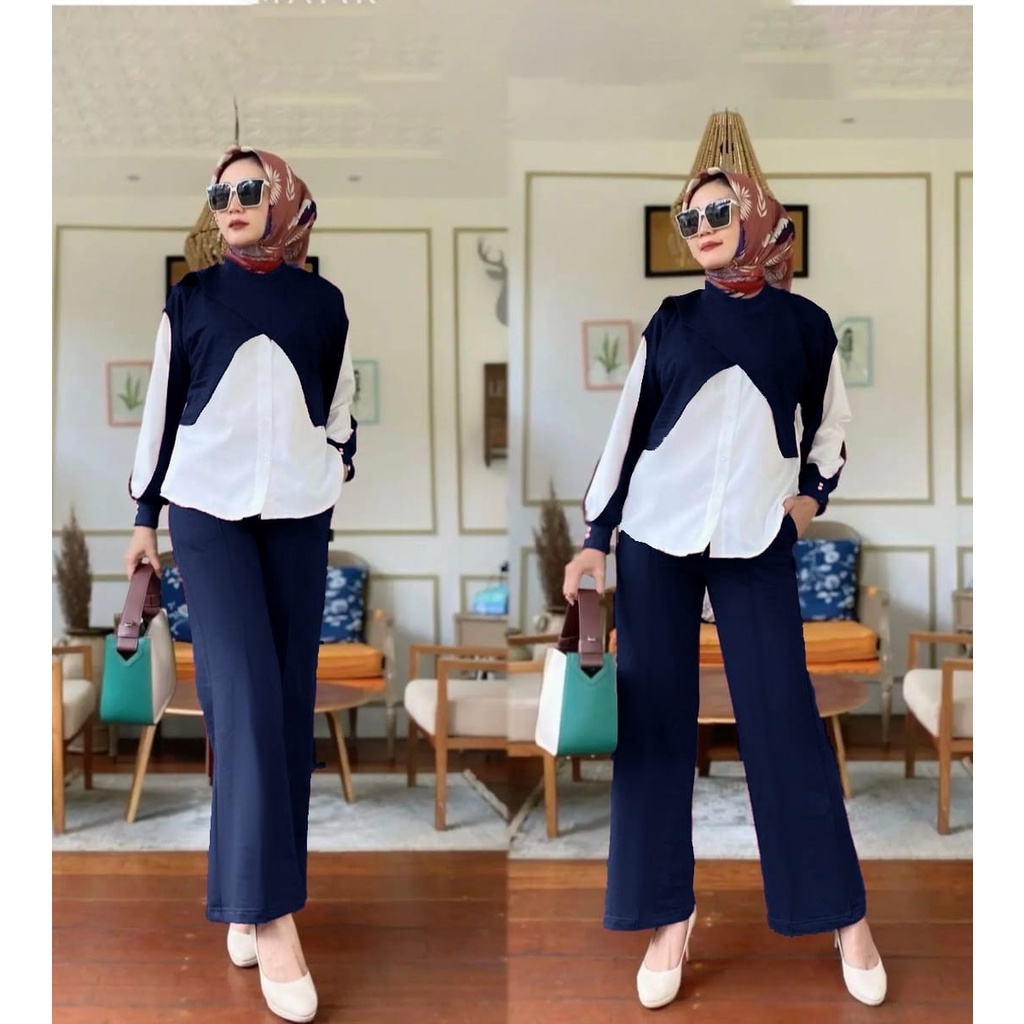 SETELAN VIOONA FASHION WANITA TERLARIS TERBARU / PAKAIAN KASUAL LENGAN PANJANG TWO PIECE