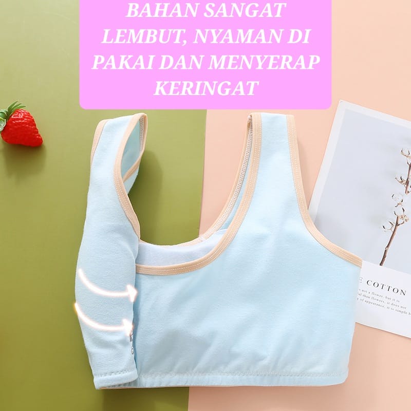 GIRL MINISET PAKAIAN DALAM SPORT BRA BH ANAK SD SMP REMAJA KATUN IMPOR NOT SOREX KUALITAS PREMIUM