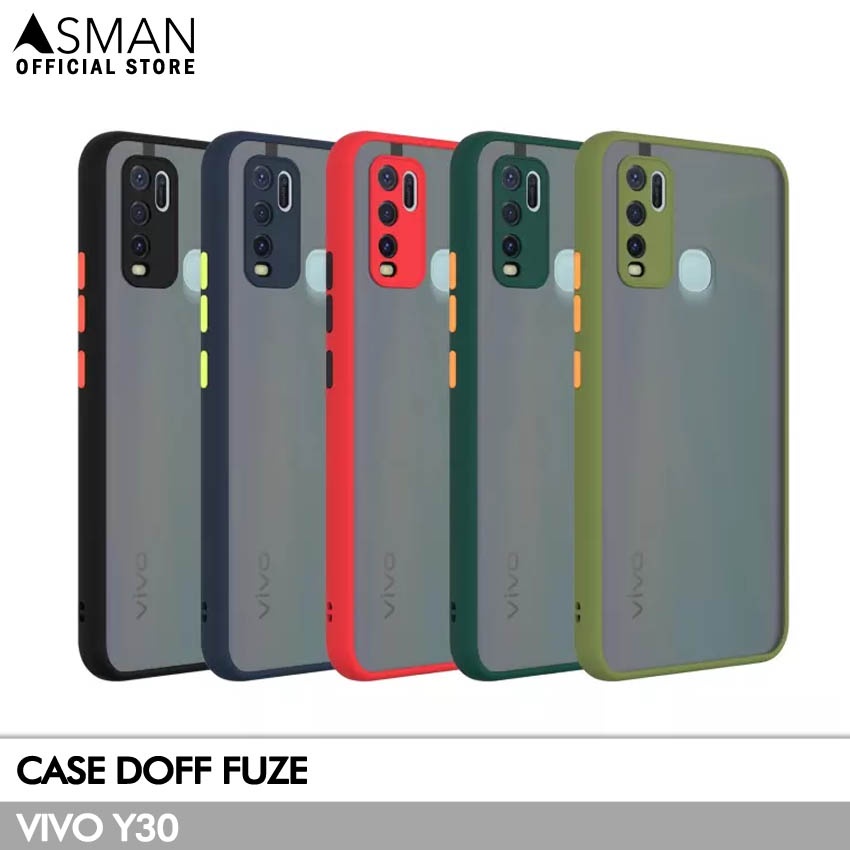 Asman Case Vivo Y30 Doff Fuze Premium Shield Protector