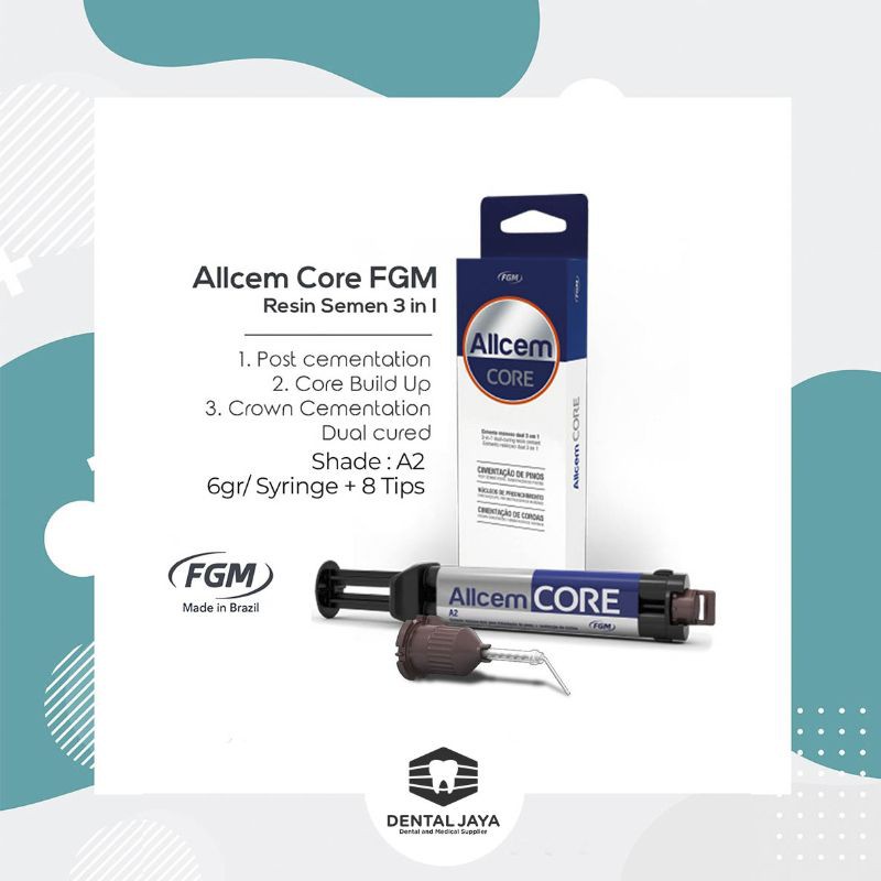 Jual Dental Jaya Resin semen // Cement Resin // AllCem Core // Sementasi Crown Pasak dan Crown