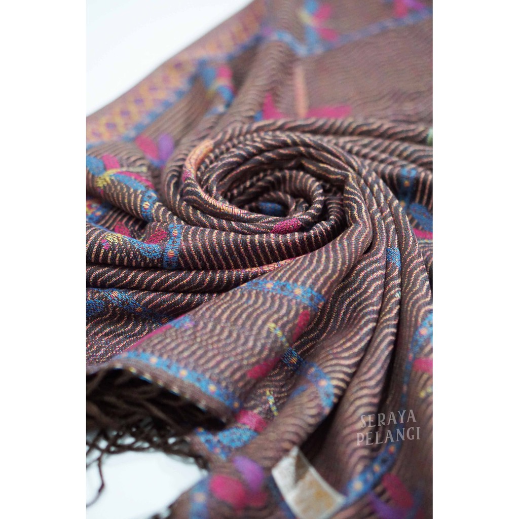 Pashmina Cashmere Motif Capung | Selendang | Scarf | Syal | Shawl | Pasmina Kashmir | Souvenir | Hadiah Ulang Tahun | Birthday Gift | Aksesoris Fashion Wanita | Premium Import Quality | Grosir Murah | Luxury Scarf