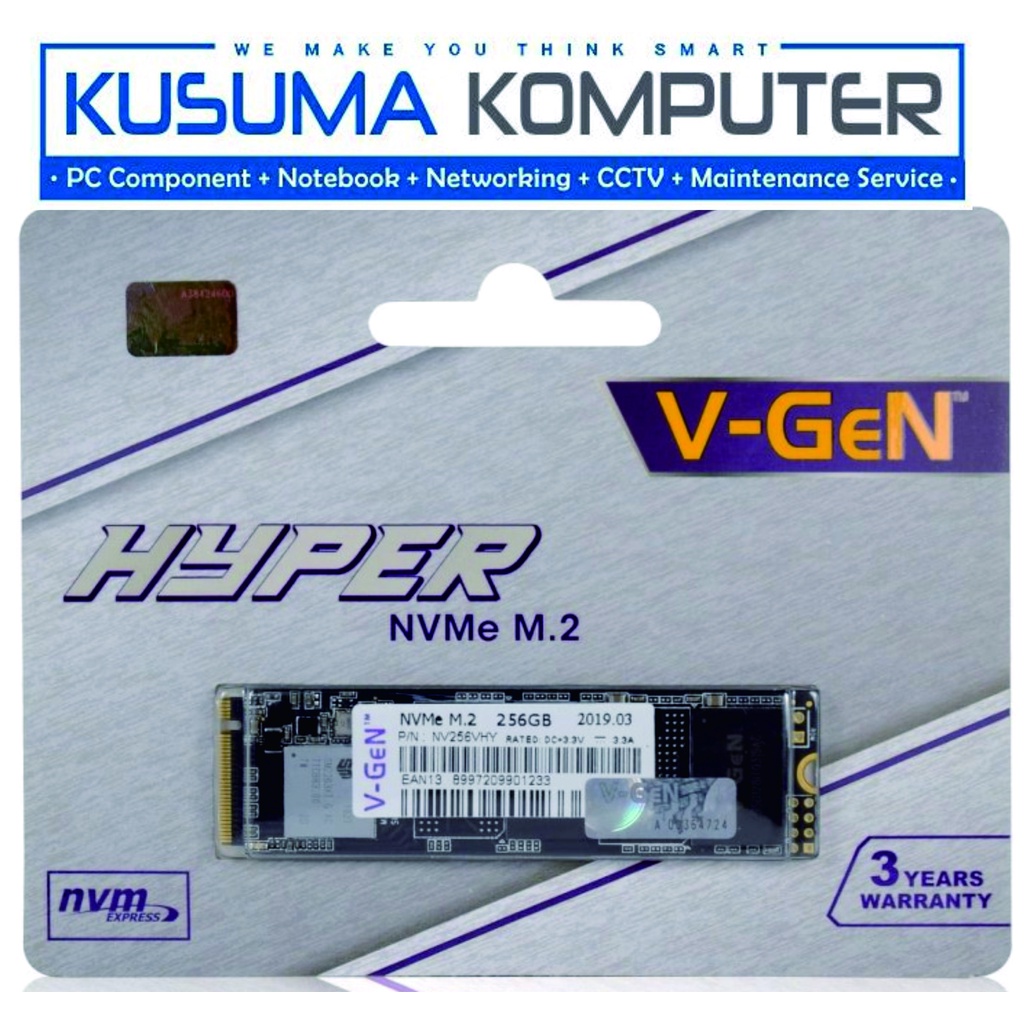 V-GEN VGEN SSD M.2 NVMe 256GB Hyper PCIe Gen 3.0 x4