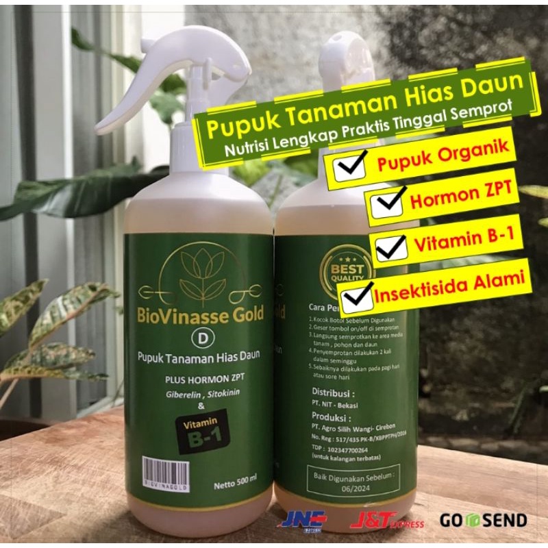 Pupuk Cair Probiotik Tanaman Hias Bio Vinasse Gold Pupuk Cair Siap Pakai 500 Ml