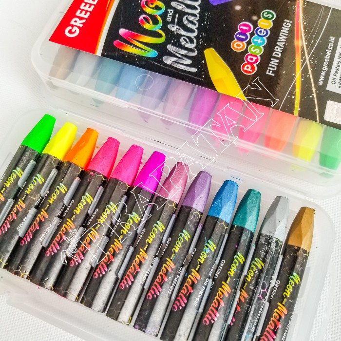 

PASTEL-DRY-OIL- GREEBEL NEON & METALLIC OIL PASTELS NM-12C -OIL-DRY-PASTEL.