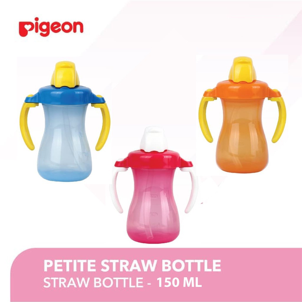 PIGEON BABY Petite Straw Bottle Botol Minum Sedotan Bayi 9+ Bulan 150ml