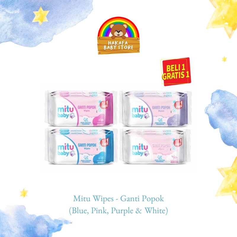Mitu Baby Wipes Tisu Basah 50 Sheet (50 Lembar)