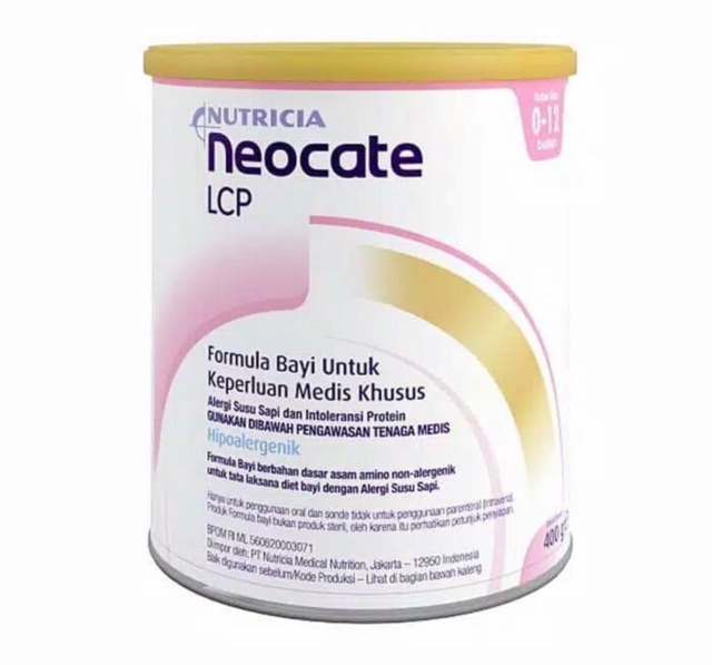 Nutricia neocate LCP 400 gram ( susu untuk kebutuhan medis khusus bayi alergi susu sapi )