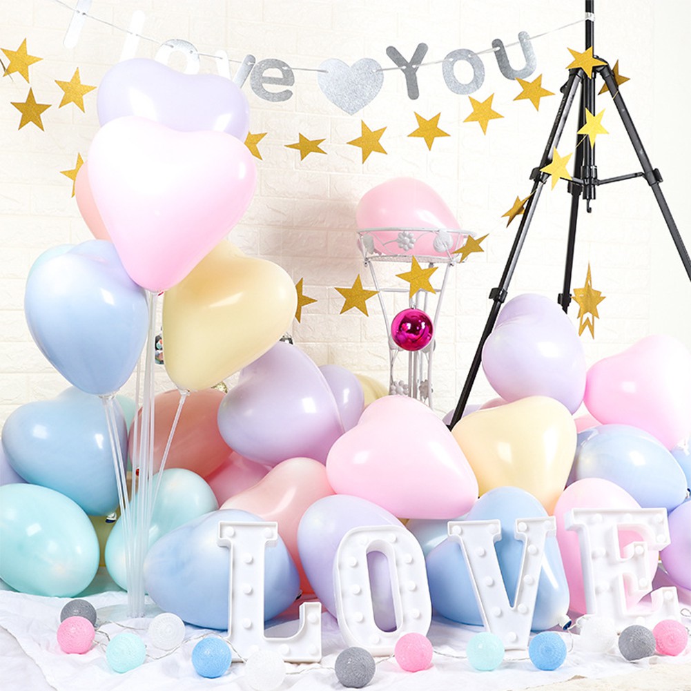 1pc Balon Udara Bentuk Macarons Permen Pastel Love Bahan Latex Untuk Dekorasi Pesta Ulang Tahun