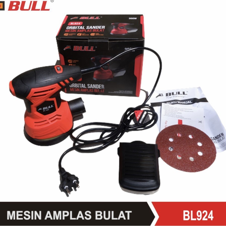 BULL BL924 Mesin Amplas Bulat Orbital SANDER saklar variable variabel