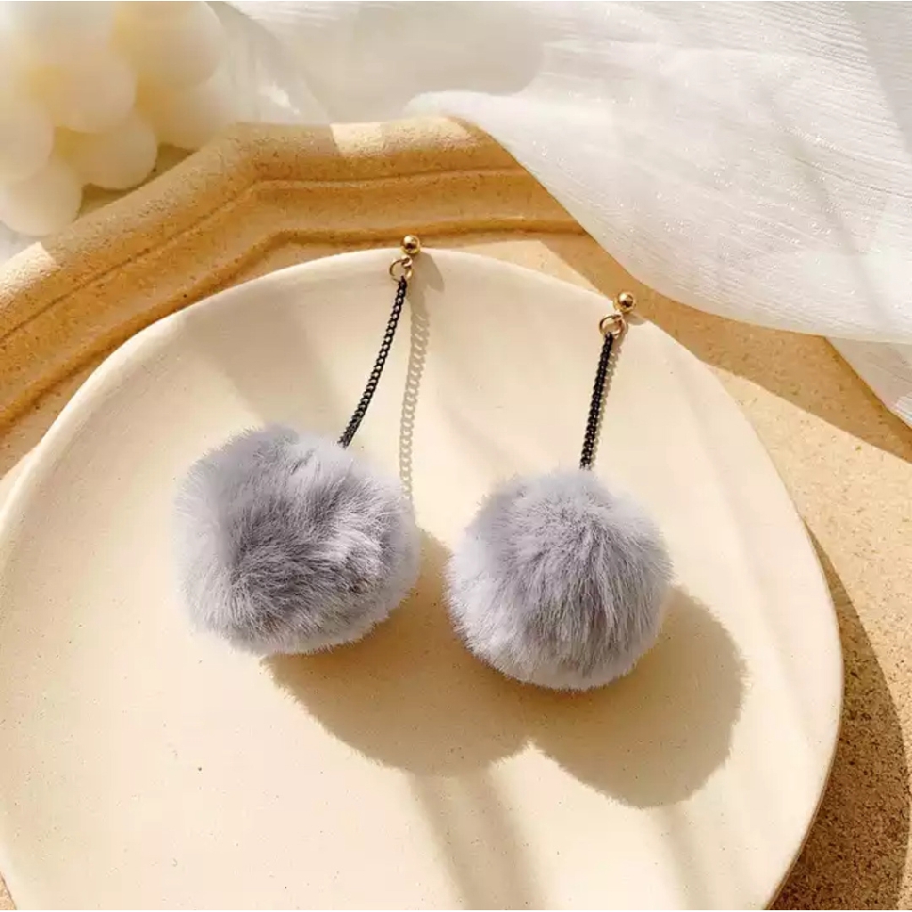 Anting pompom anting korea anting wanita anting panjang anting hijab 470