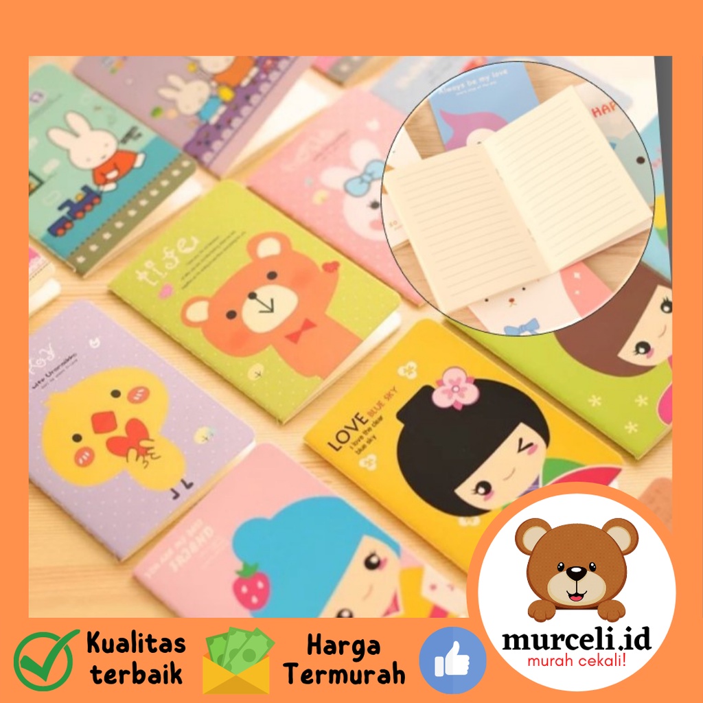 

B582 Buku Tulis Mini / Book Mini / Buku Tulis Memo Kecil Motif Kartun / Cartoon Mini Book