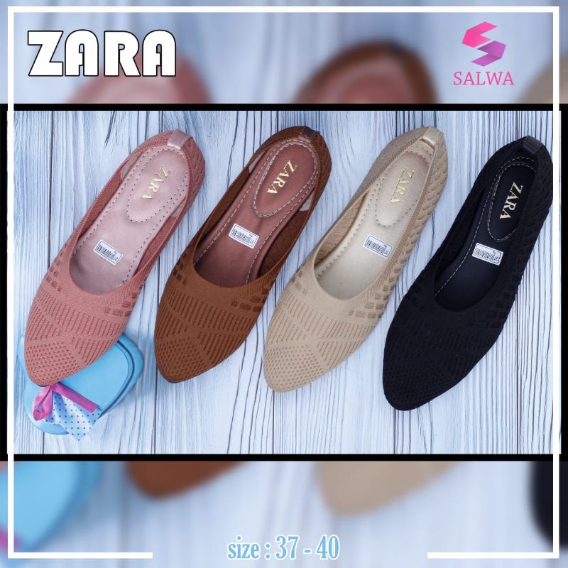 Flat Shoes Zara Rajut Import