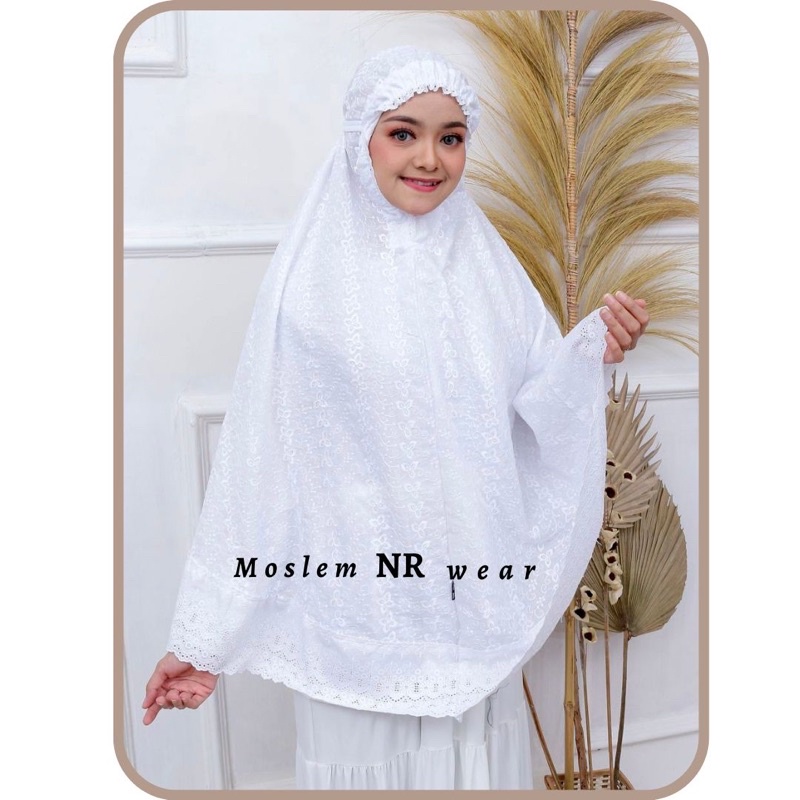 KERUDUNG BERGO PUTIH / PERLENGKAPAN HAJI UMROH WANITA