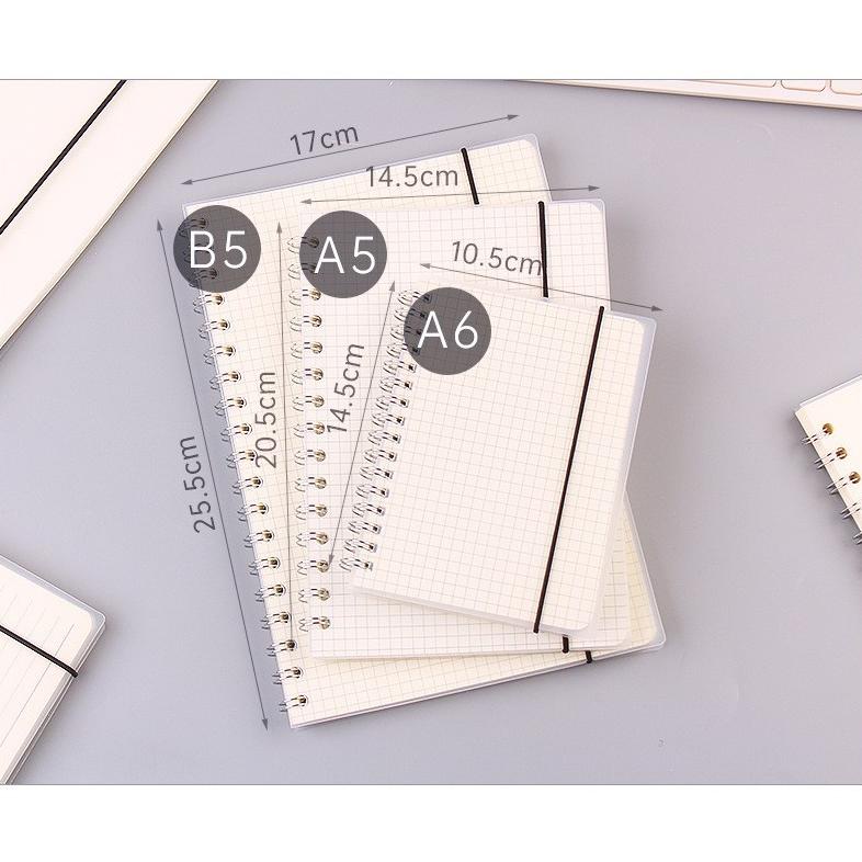 

[(BAYAR DITEMPAT) Notebook Ring Spiral A6 & A5 - Transparant Cover