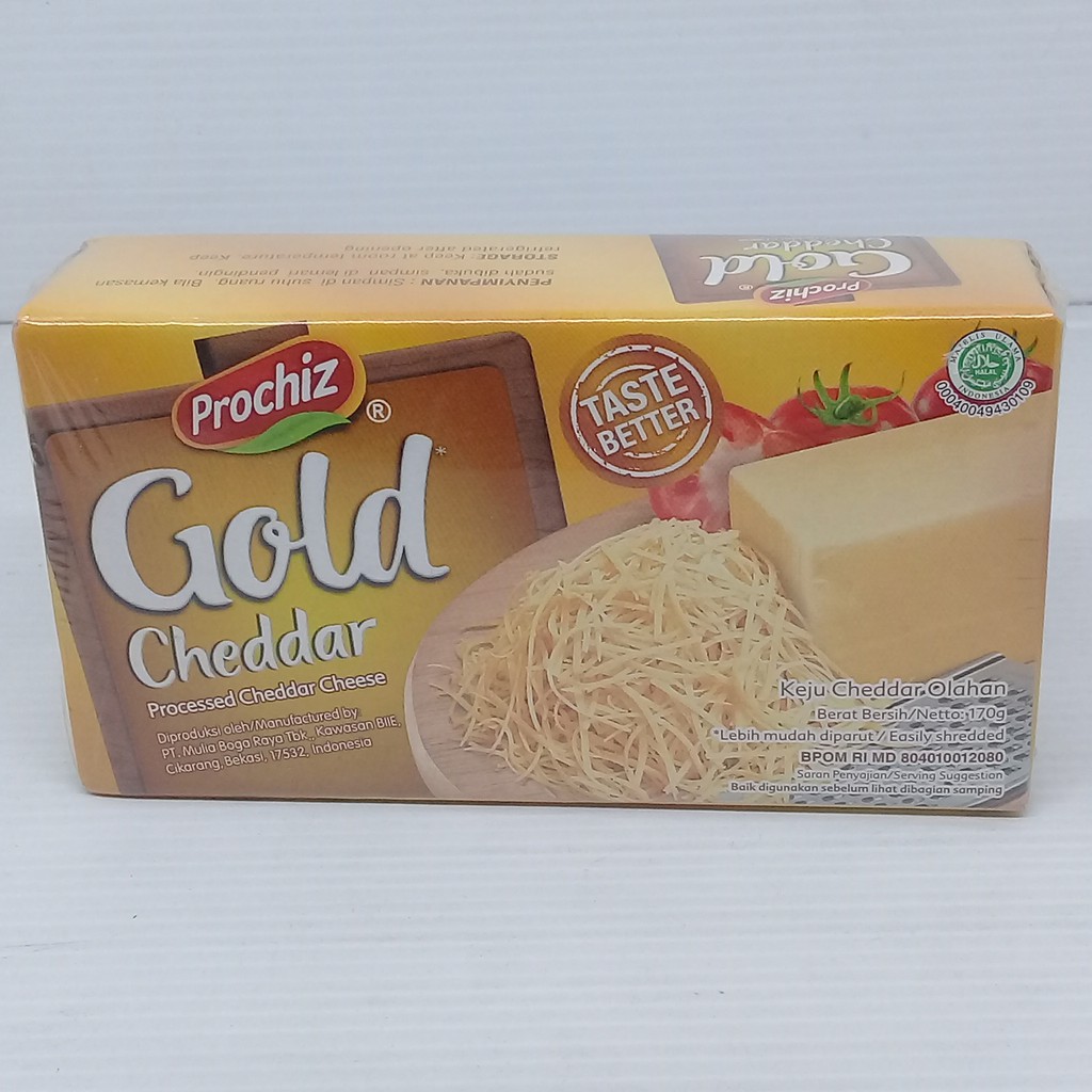 

Prochiz Gold Cheddar 170 gram Keju Cheddar