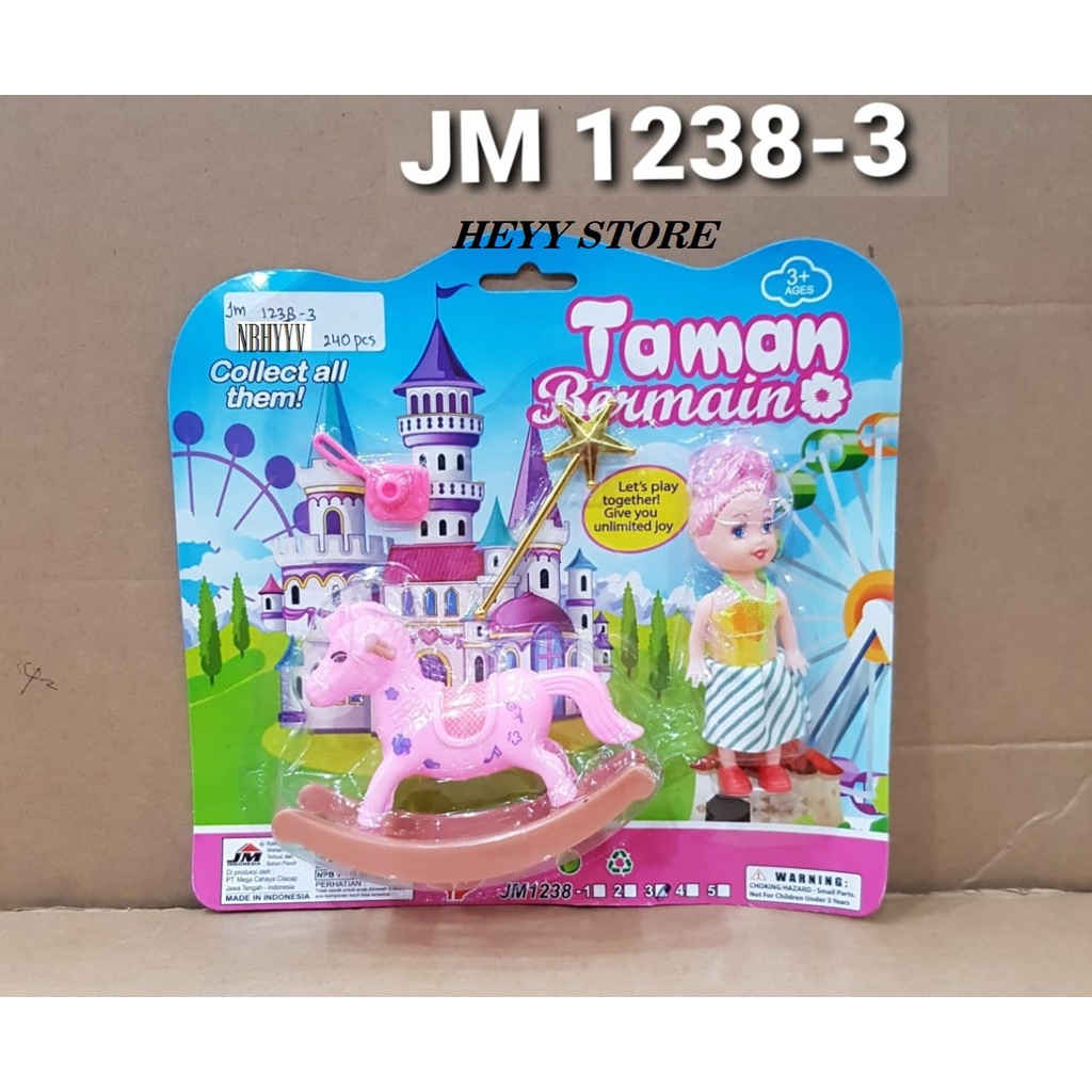 MAINAN TAMAN BERMAIN JM 1238-3 MAINAN ANAK PEREMPUAN MAINAN ANAK ANAK MAINAN KUDA KUDA