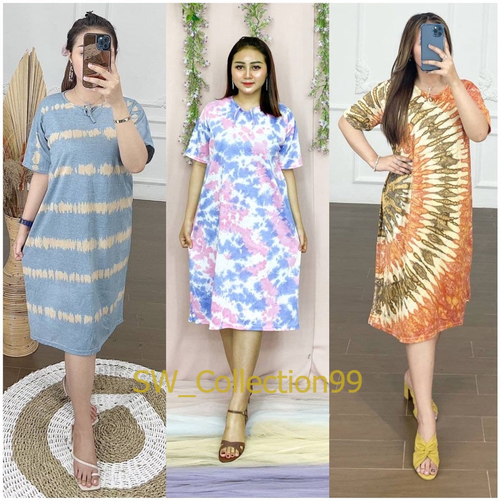 Baju Daster  Jumbo Ld 120 Model Leher Tali Bahan Katun