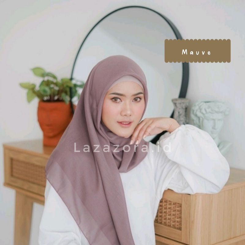 Hijab Segiempat Paris Premium Original Jahit Tepi 115×115 Cm Murah Anti Nerawang Tebal Anti Letoy Anti Mleyot-Mauve