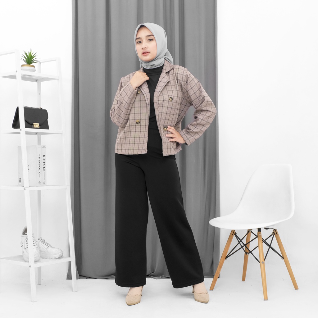 Biora Blazer Outer Basic Korean Wanita Atasan Kerja By Mahyra