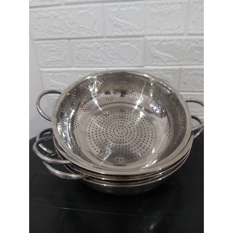 Baskom bolong stainless 30cm